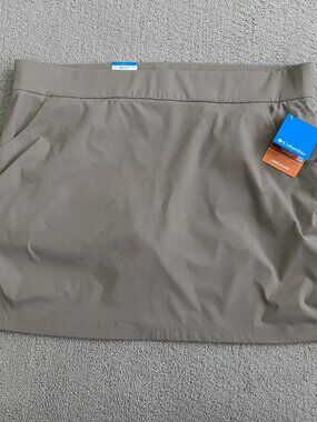 NEW Women's Columbia Active Fit Skirt Skort with Omni-Shade, Tusk XXL